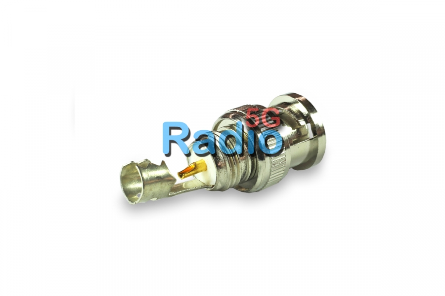 Разъем BNC(male) на кабель RG58 под пайку, цинковый сплав